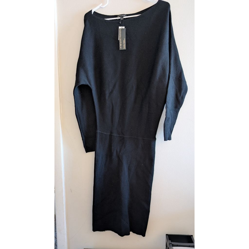 Banana Republic Black Long Sleeve Sweater Dress Women's S